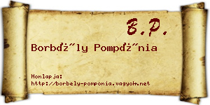 Borbély Pompónia névjegykártya